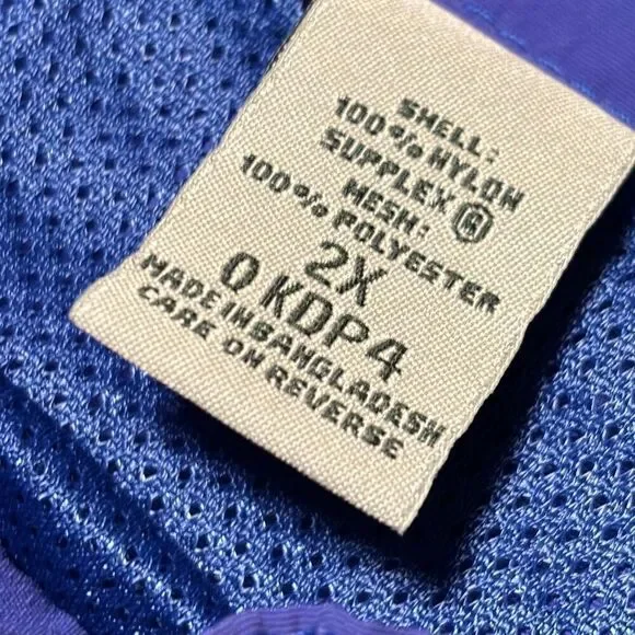 Blue shorts with pockets and internal mesh brief liner 2X - Picture 9 of 11